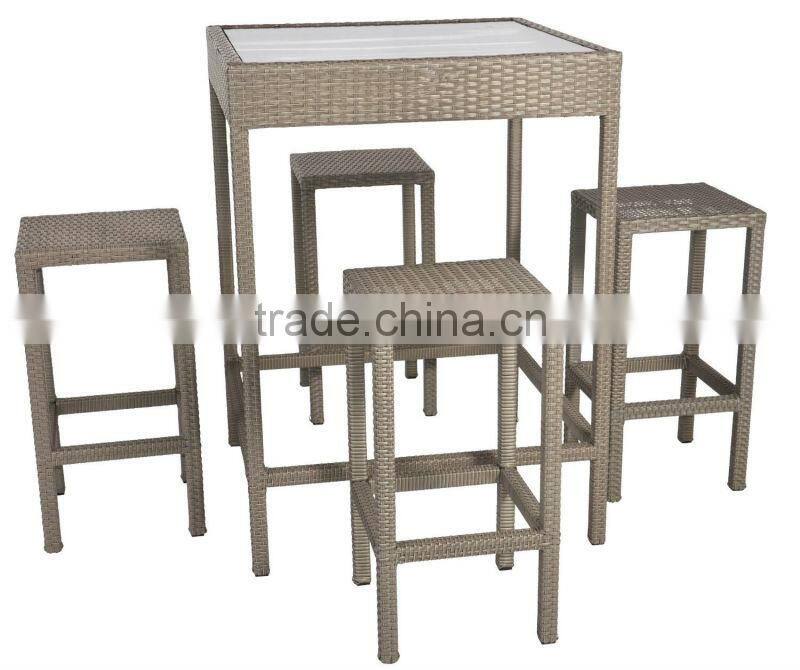 2017 Trade Assurance Simple Design pe rattan cheap outdoor metal bar stools