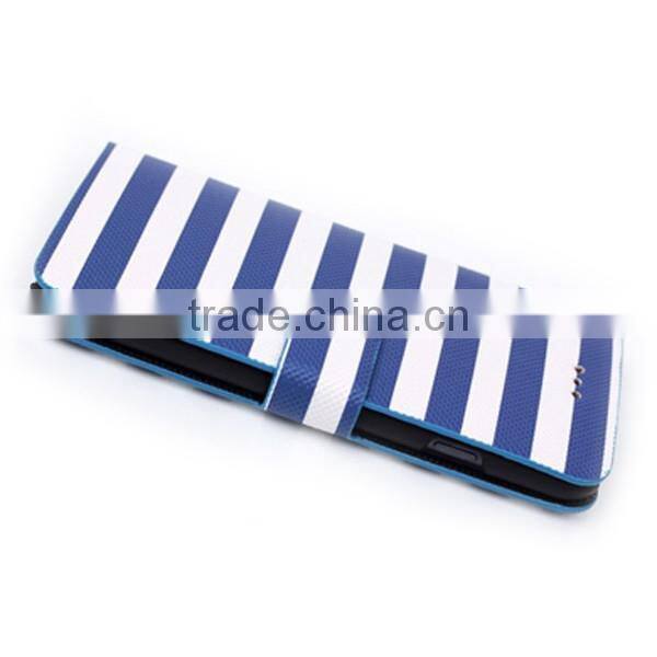 Stripe flip wallet leather case, smart phone leather case for iPhone6