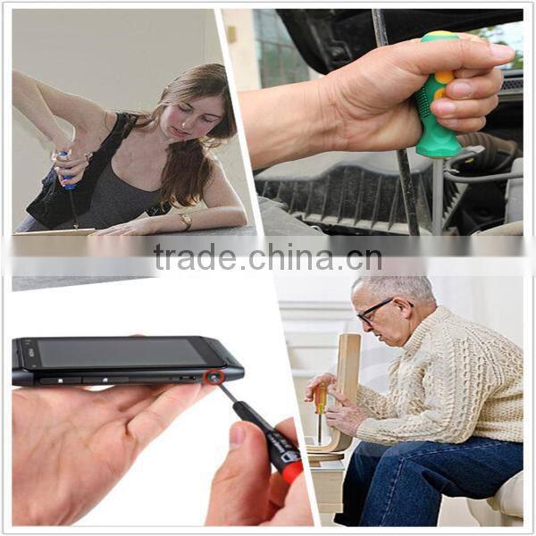 Hot sale plastic handle carbon steel mini slotted screwdriver