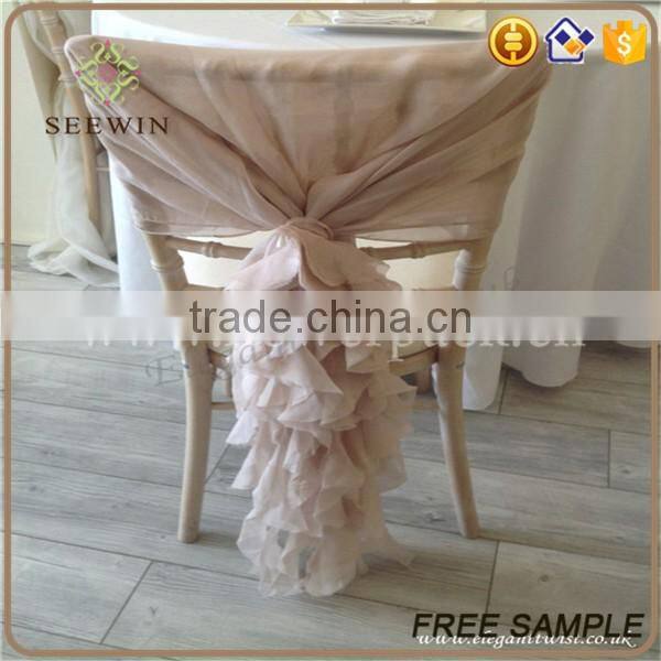 ruffle chiffon chair cover chair sash