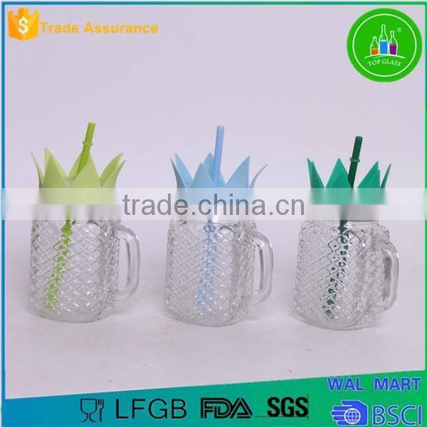 pineapple shape glass mason jar