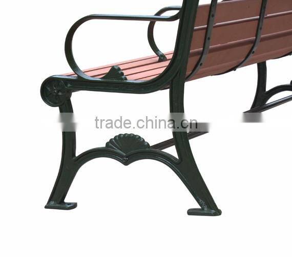 wood plastic waterproof outdoor cast iron bench