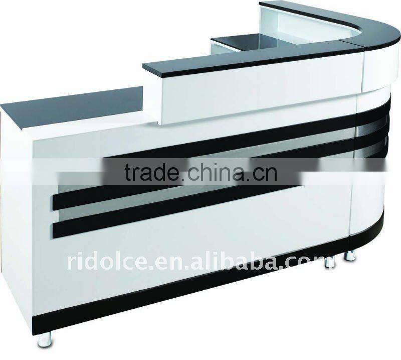 Nail salon reception desk Solid wood office table design receptionist table F-CT01A