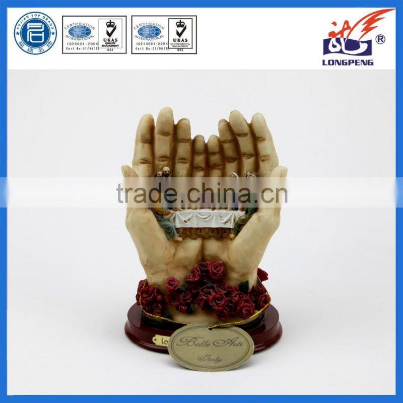 Polyresin Christian Crafts Last Supper on Open Hands Nativity Sets
