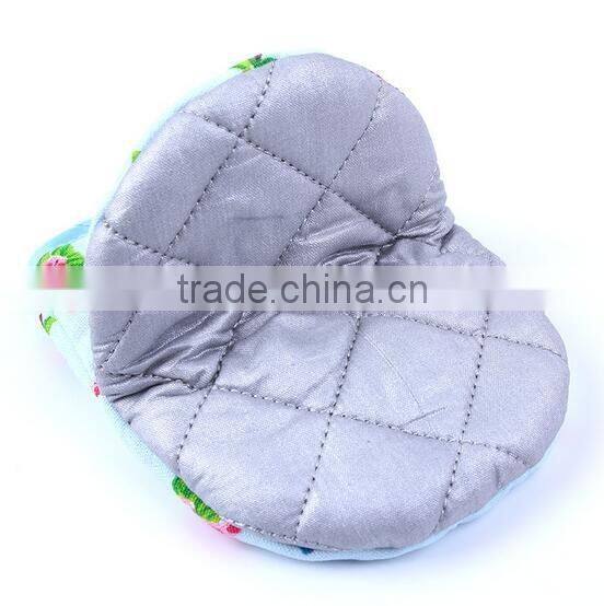 short style heat resistant microwave oven gloves cotton oven mitt wholesale