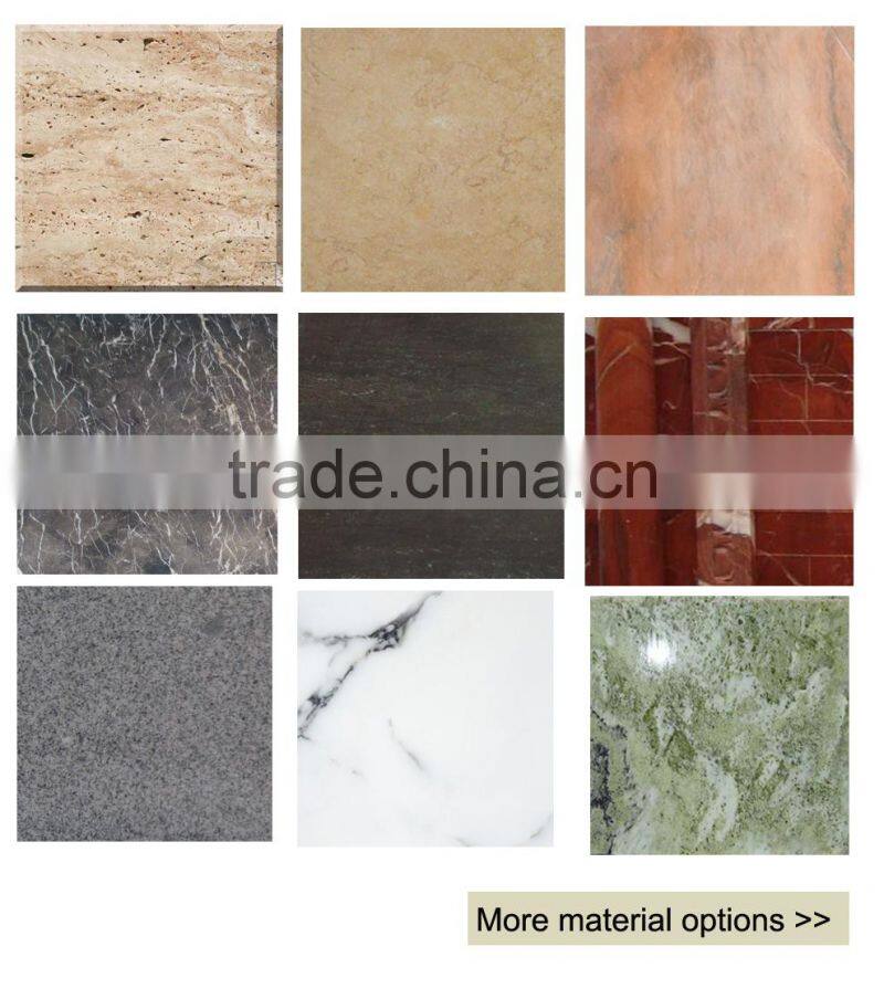 yellow stone antique wall fountain with flower decoration