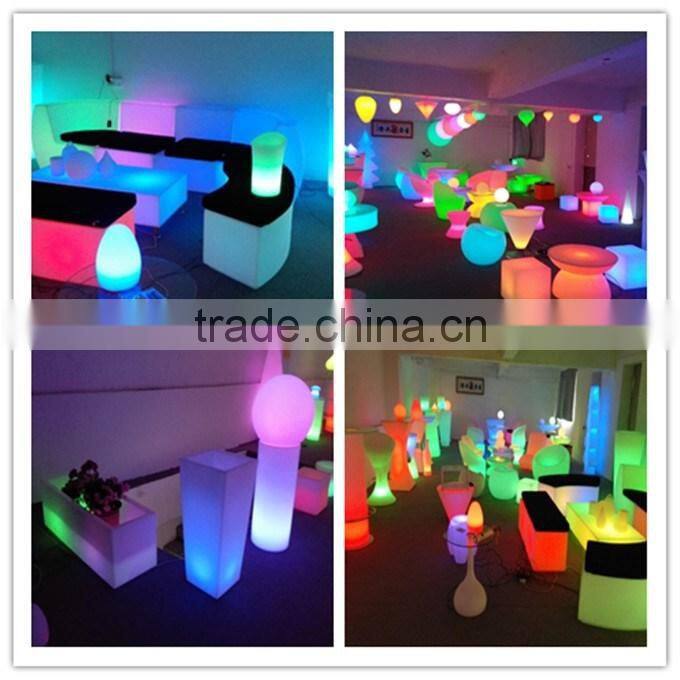 Commercial fashion growing illuminating waterproof colorful LED stool chair with CE, SGS & RoHS certificate