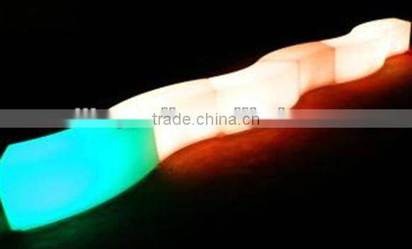 2016 Hot !outdoor color changing led plastic benches / popular plastic bench