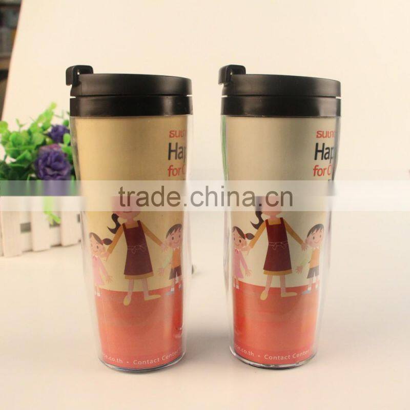 2017 HOT SELLING Travelling Plastic Mug With Lid And Straw