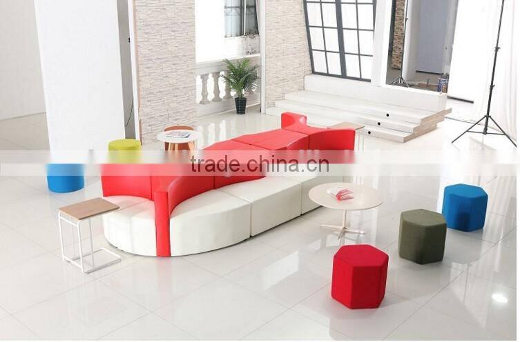 modern colorful backrest sofa chair hotel lobby fabric divan sofa stool cafe shop display furniture