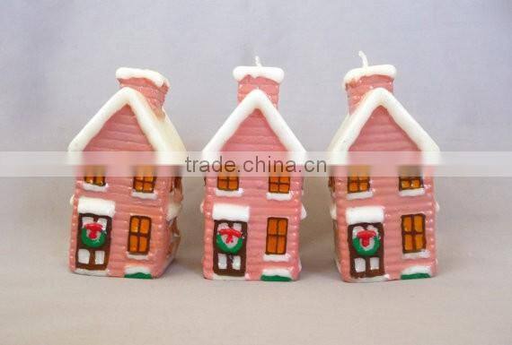 Christmasville Christmas Village Pink Shop Candles