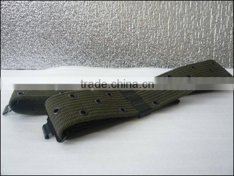Military belt with metal bunkle