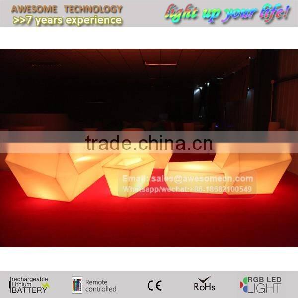 Outdoor Led Furniture Lighting 16 Colour Changing Led Light up Furniture Set Lighted Bar Furniture