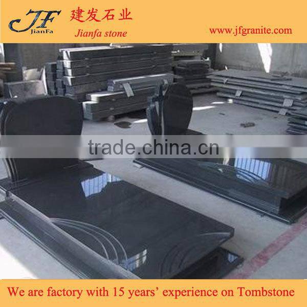 Granite Jet Black China Padang Black Memorial Monuments
