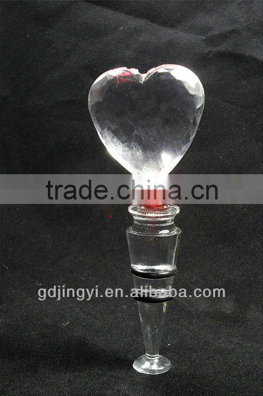 2014 acrylic heart shaped wine stopper with LED