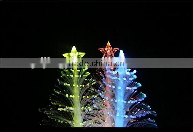 craft artificial LED 7colors changing fiber optic christmas tree decoration