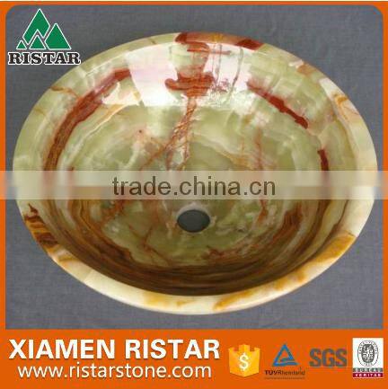 Natural yellow marble stone basins and sinks RST-RB005