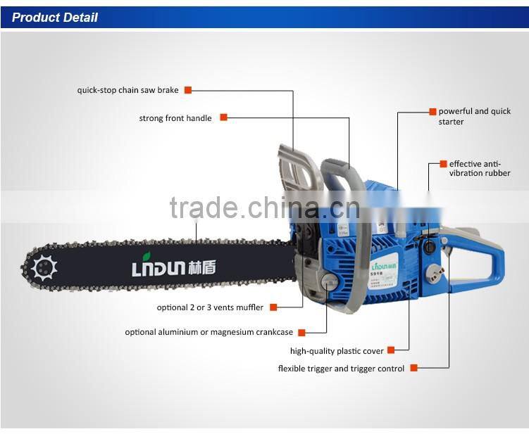 58CC High quality gasoline chain saw with Easy start