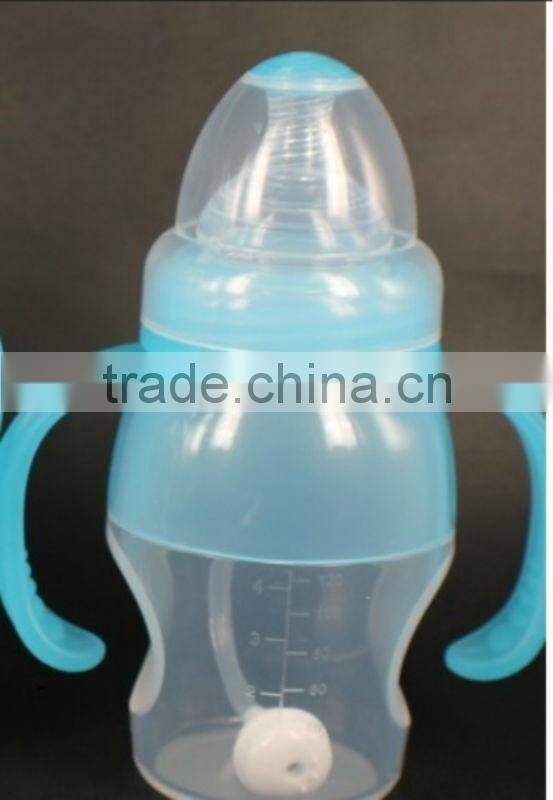 cute baby feeding silicone bottle water bottle 240ml