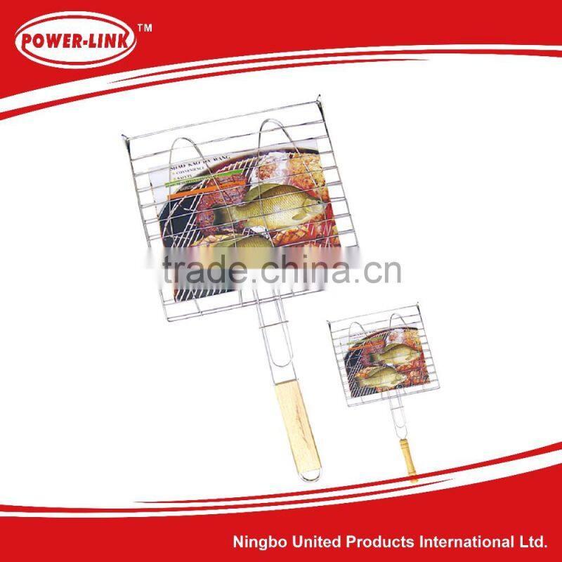 2016 hot sell Outdoor BBQ grill fish folder barbecue net