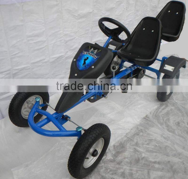 2 seat cheap free wheel pedal go karts for sale , metal pedal cars
