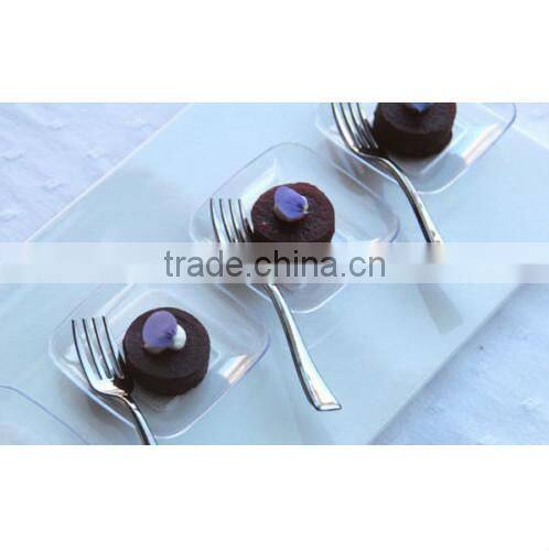 CUSTOM PLASTIC BOWL Lot of 36 TINY Plastic SQUARE PLATES ~ ~ party, event, wedding, birthday, salads