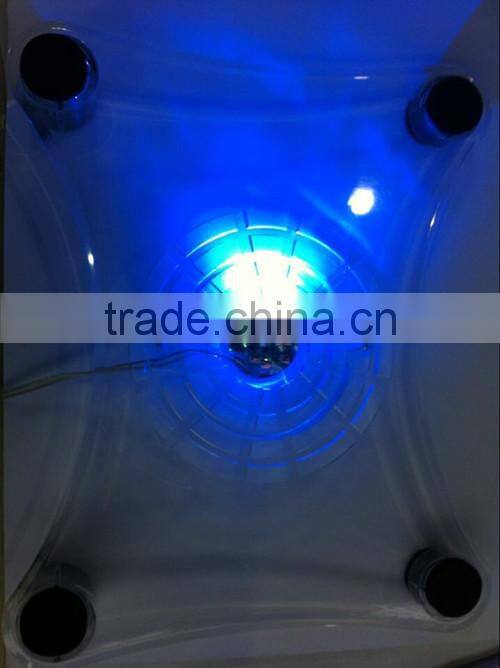 cool blue LED light USB powered laptop cooling fan