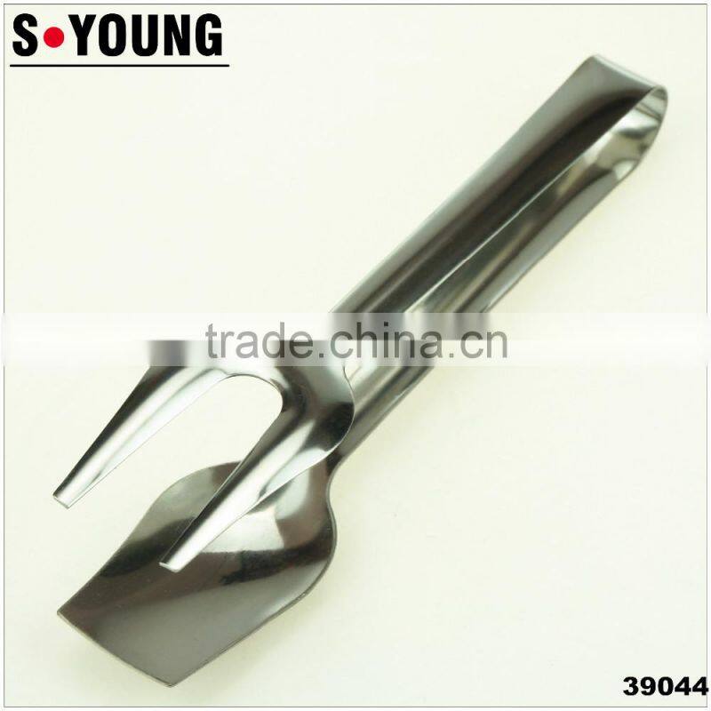 39044 8.5 Inch Stainless StFeel Kitchen Tongs BBQ Grill Food salad Tongs With Fork