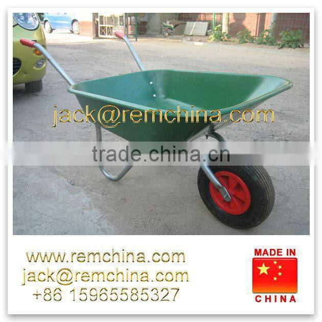 WB5206 Rem Garden Plastic Wheelbarrow 60L With Poly Tray PP Material Green