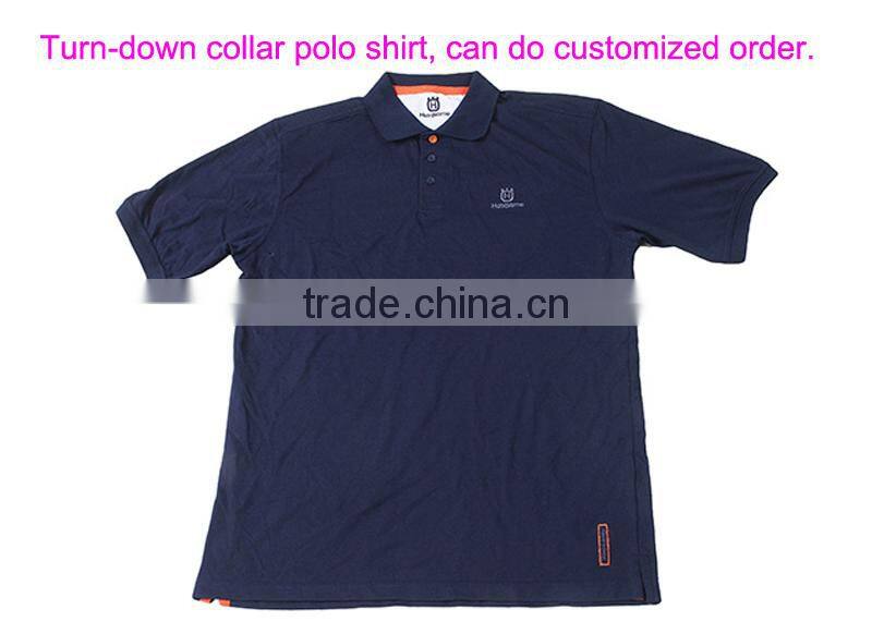 Latest Design Short Sleeves Embroidery Logo Turn-down 150gsm Custom Cotton Uniform Polo Shirt