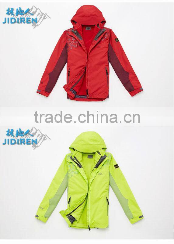 Outdoor clothing winter jacket for woman&waterproof polyester windbreaker jacket