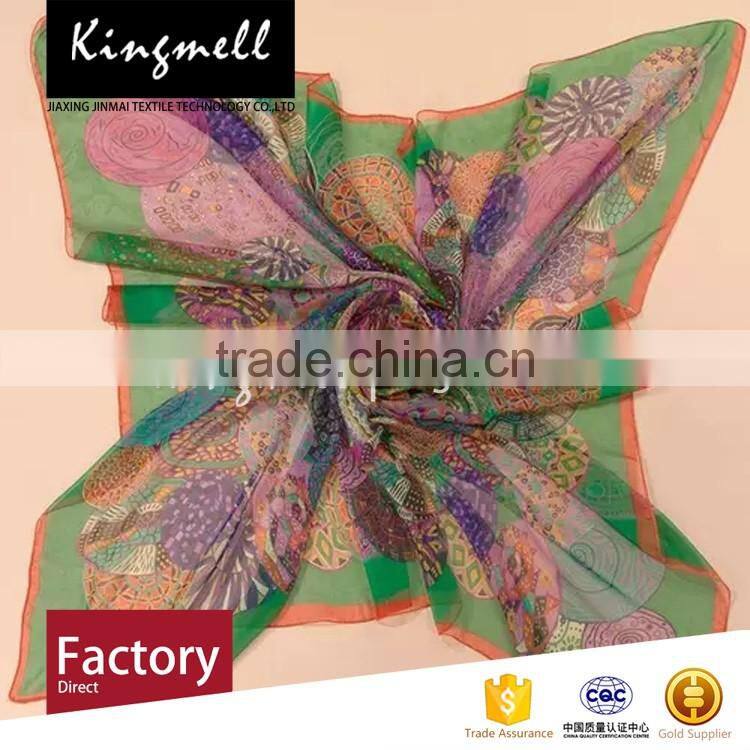 Chinese factory supplier hot selling digital print silk scarves and shawls