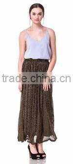 Domin fashion 2017 printing latest skirt design pictures