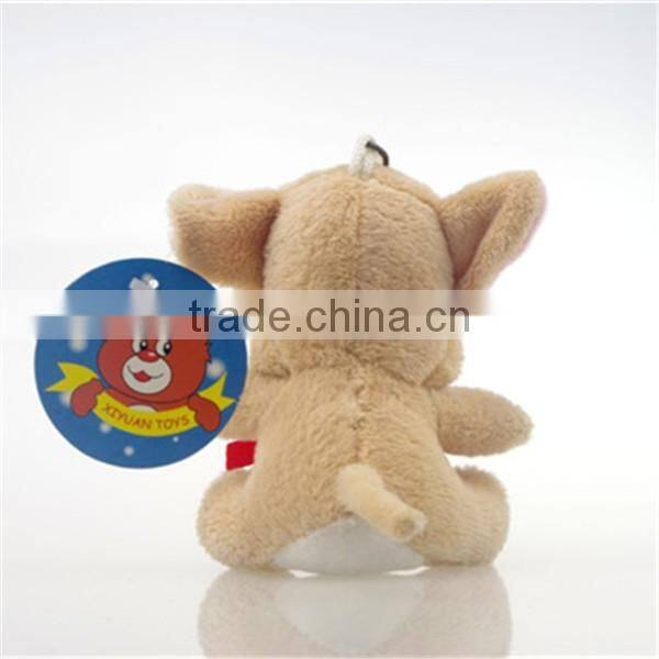 Factory Supply Cheap Sitting Small Mouse plush keychain