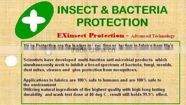 anti insect coverall yarn for mosquito repellent clothing