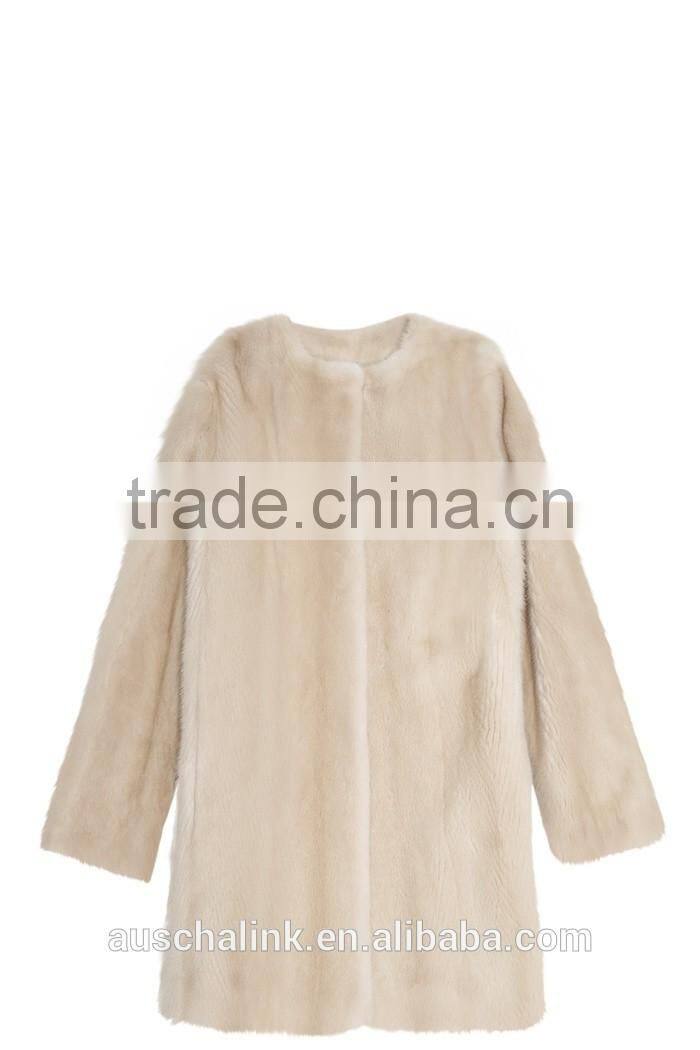 2016 winter women keep warm noble natural mink fur coat
