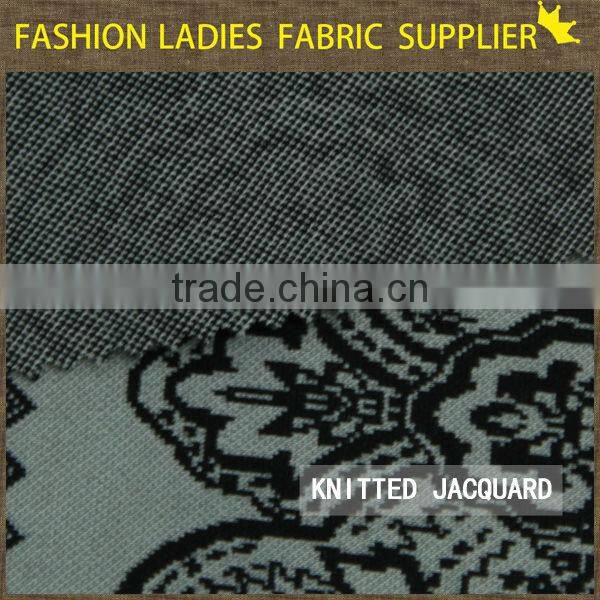 shaoxing textile T/R/SP jacqaurd fabric,new designs garments fabric,ladies' wearing dress fabric jacquard knitting fabric