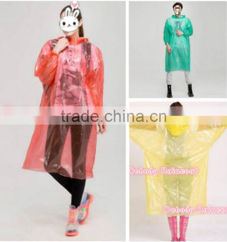 PE Disposable Yellow Half Sleeves Raincoat