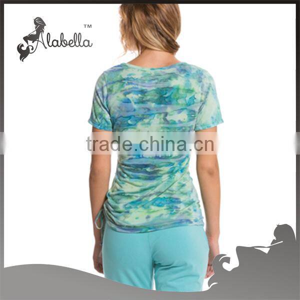 Wholesale Fitness Wear Gym Wear Sportswear Women's Sexy Tight T-shirt