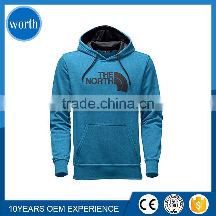 Hoodies printed from 2017 Alibaba suppliers polyester with cotton mixed material for men