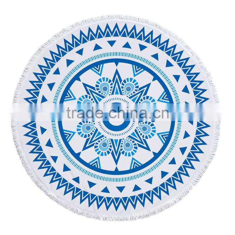 2017 Factory direct sale Latest Type Ready Stcok 100% Cotton round Beach Towel