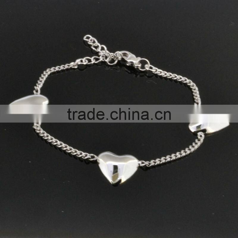New 925 silver bracelets jewelry rhodium plated
