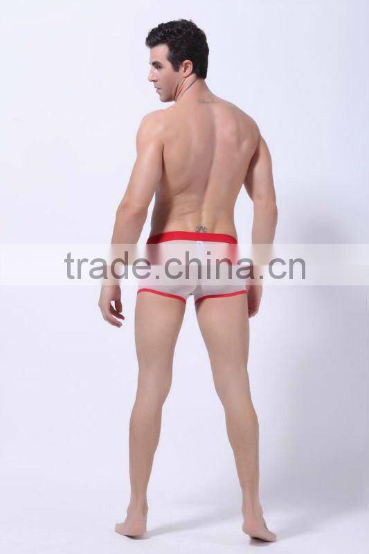 2012sexy color matching boxer shorts for men ,high quality and transparent boxer shorts