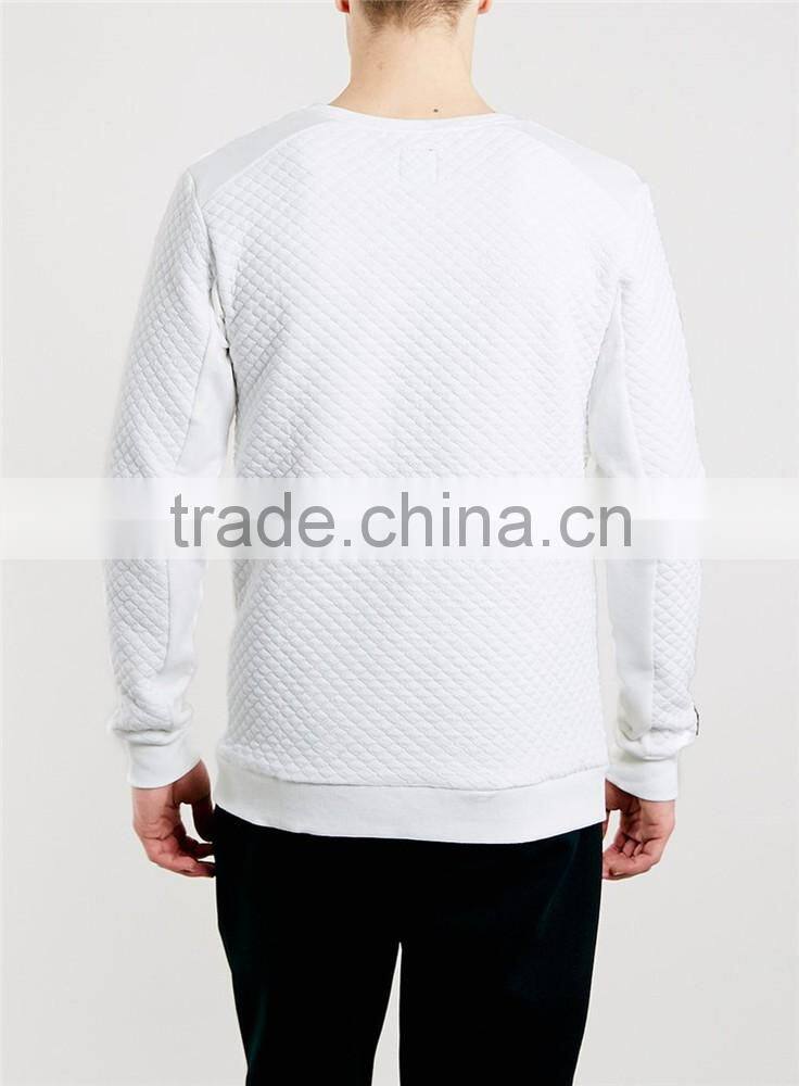 Fashion mens sweatshirt blank white side zipper sweatshirt blank two sided zipper