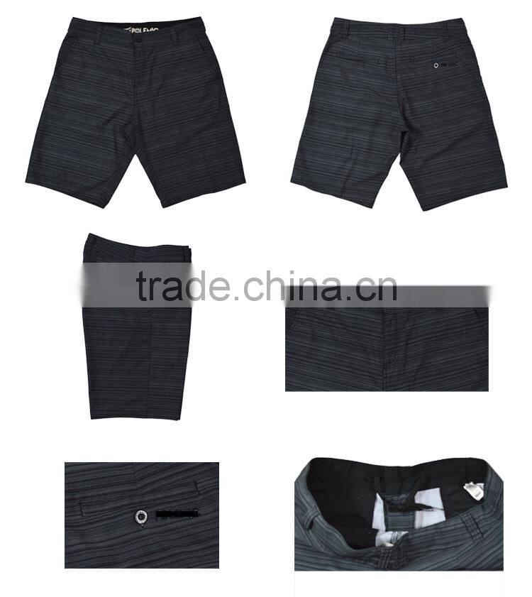 black 4-way stretch adults board shorts