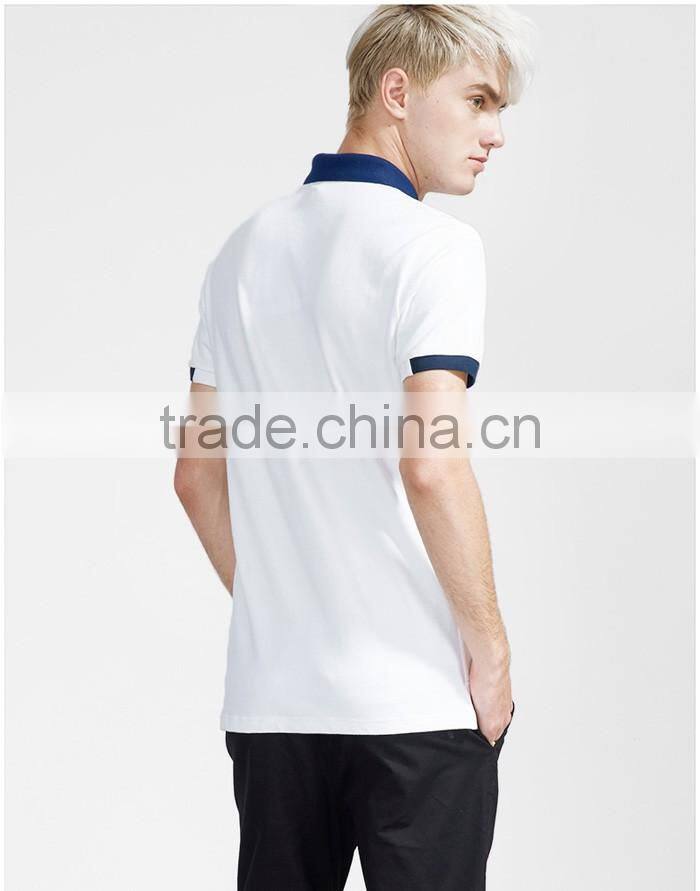 Classic plain white short sleeve cheap polo shirt