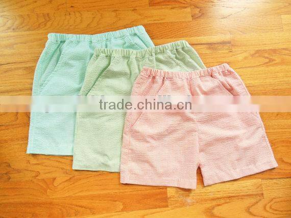 Latest Designer Kids Clothing Baby Leggings Plain Color Seersucker Young Children Wearing Panties Pants