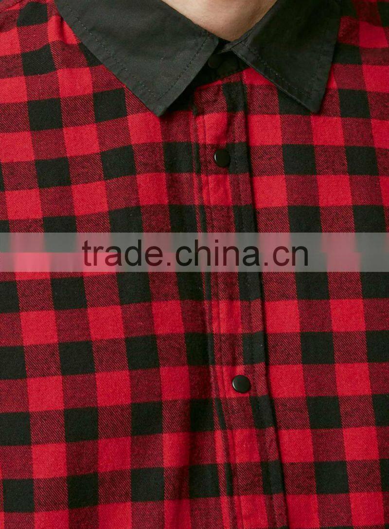 mans extra long plaid dyed shirts latest design
