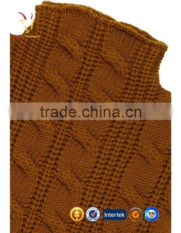 Korea Style Cable Knit Mens Turtle Neck Sweater