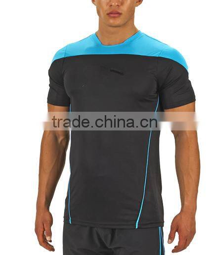 Men Bodybuilding Gym Fitness 100% Polyester Running T Shirt